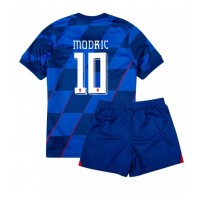 Camiseta Croacia Luka Modric #10 Visitante Equipación para niños Eurocopa 2024 manga corta (+ pantalones cortos)